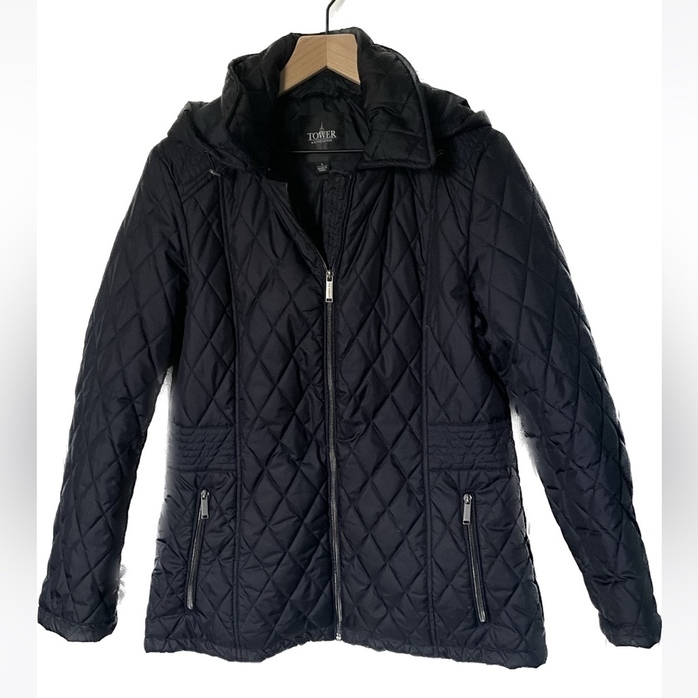 Tower by London Fog navy quilted jacket | L